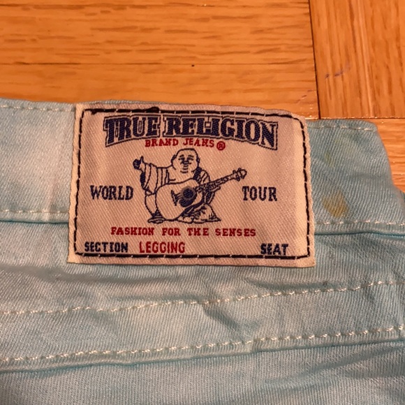 True Religion 27 women’s jeans blue white tie dye - Picture 5 of 5